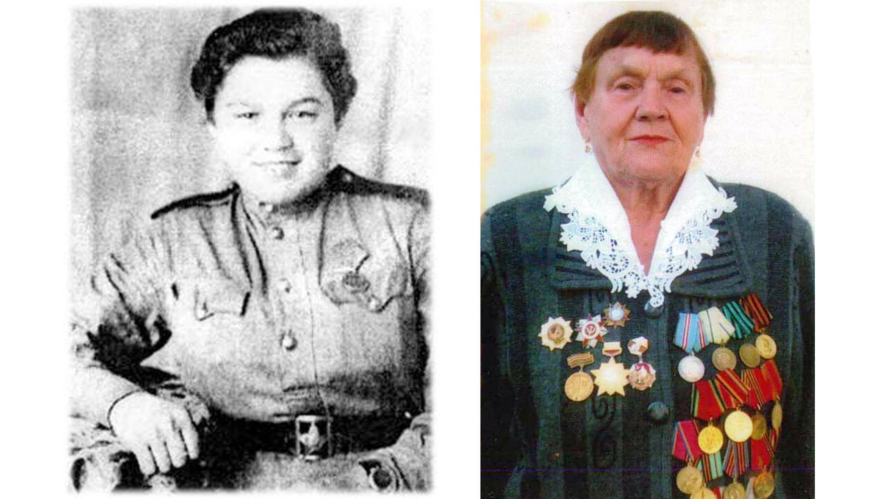 Валентина Михайловна в 1944 и в 2005 годах