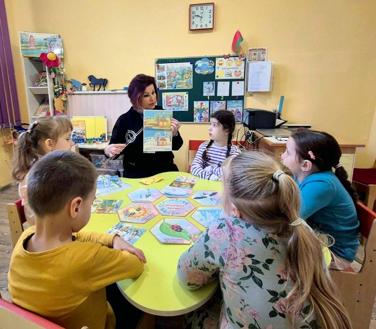 На занятии под названием «Весна»